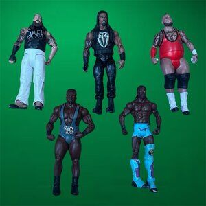 Mattel WWE Figure Bundle of 6 Brodus Big-E Rowan Roman Wyatt Kofi 2011 2013
